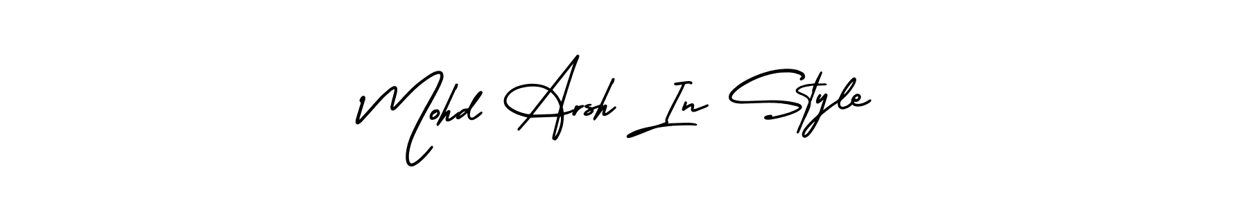 How to make Mohd Arsh In Style name signature. Use AmerikaSignatureDemo-Regular style for creating short signs online. This is the latest handwritten sign. Mohd Arsh In Style signature style 3 images and pictures png