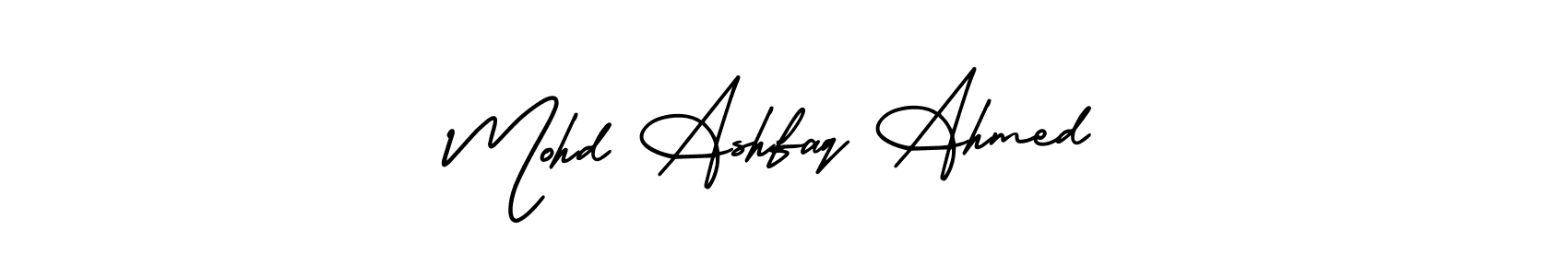 Make a beautiful signature design for name Mohd Ashfaq Ahmed. With this signature (AmerikaSignatureDemo-Regular) style, you can create a handwritten signature for free. Mohd Ashfaq Ahmed signature style 3 images and pictures png