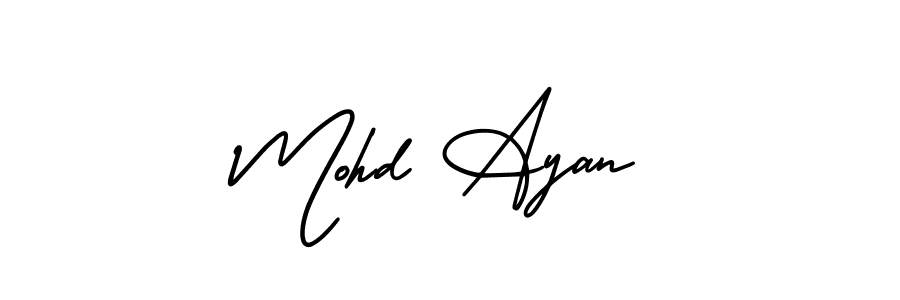 Design your own signature with our free online signature maker. With this signature software, you can create a handwritten (AmerikaSignatureDemo-Regular) signature for name Mohd Ayan. Mohd Ayan signature style 3 images and pictures png