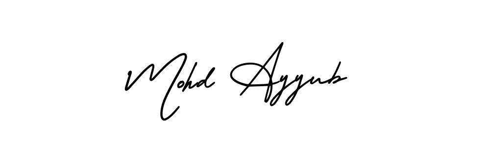 Design your own signature with our free online signature maker. With this signature software, you can create a handwritten (AmerikaSignatureDemo-Regular) signature for name Mohd Ayyub. Mohd Ayyub signature style 3 images and pictures png