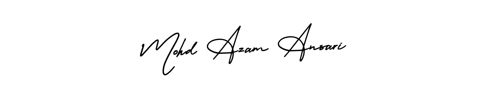 Design your own signature with our free online signature maker. With this signature software, you can create a handwritten (AmerikaSignatureDemo-Regular) signature for name Mohd Azam Ansari. Mohd Azam Ansari signature style 3 images and pictures png