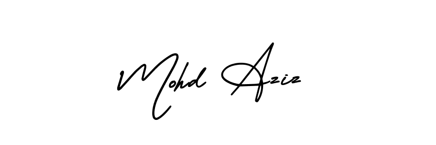 You should practise on your own different ways (AmerikaSignatureDemo-Regular) to write your name (Mohd Aziz) in signature. don't let someone else do it for you. Mohd Aziz signature style 3 images and pictures png