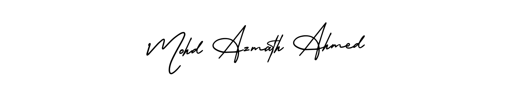 Make a short Mohd Azmath Ahmed signature style. Manage your documents anywhere anytime using AmerikaSignatureDemo-Regular. Create and add eSignatures, submit forms, share and send files easily. Mohd Azmath Ahmed signature style 3 images and pictures png