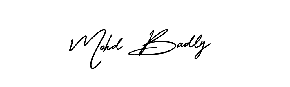 Also we have Mohd Badly name is the best signature style. Create professional handwritten signature collection using AmerikaSignatureDemo-Regular autograph style. Mohd Badly signature style 3 images and pictures png