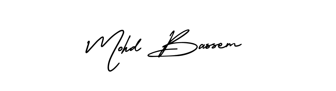 Make a beautiful signature design for name Mohd Bassem. With this signature (AmerikaSignatureDemo-Regular) style, you can create a handwritten signature for free. Mohd Bassem signature style 3 images and pictures png