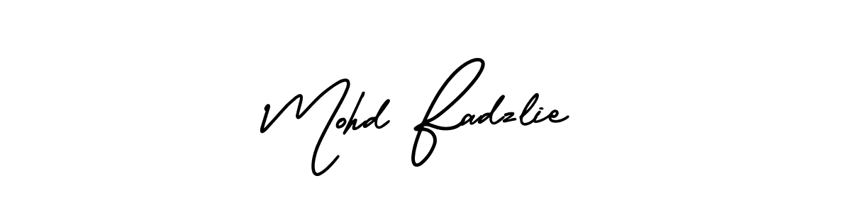 if you are searching for the best signature style for your name Mohd Fadzlie. so please give up your signature search. here we have designed multiple signature styles  using AmerikaSignatureDemo-Regular. Mohd Fadzlie signature style 3 images and pictures png