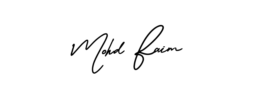 Make a beautiful signature design for name Mohd Faim. With this signature (AmerikaSignatureDemo-Regular) style, you can create a handwritten signature for free. Mohd Faim signature style 3 images and pictures png