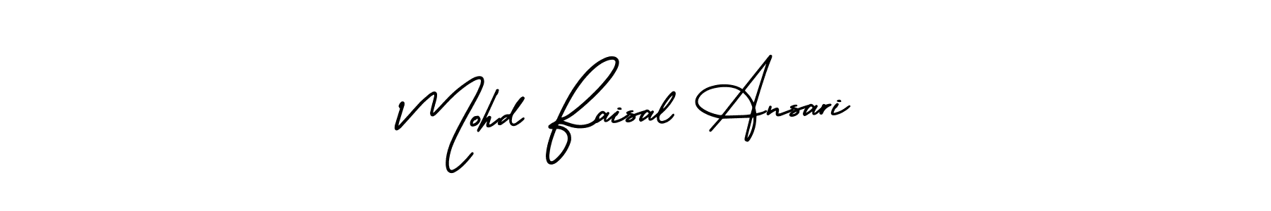 Use a signature maker to create a handwritten signature online. With this signature software, you can design (AmerikaSignatureDemo-Regular) your own signature for name Mohd Faisal Ansari. Mohd Faisal Ansari signature style 3 images and pictures png