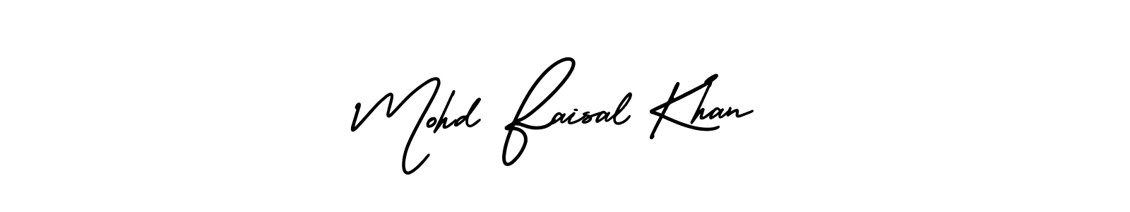 if you are searching for the best signature style for your name Mohd Faisal Khan. so please give up your signature search. here we have designed multiple signature styles  using AmerikaSignatureDemo-Regular. Mohd Faisal Khan signature style 3 images and pictures png