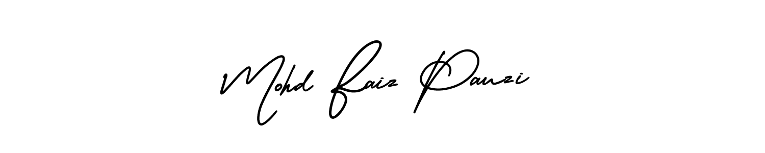 It looks lik you need a new signature style for name Mohd Faiz Pauzi. Design unique handwritten (AmerikaSignatureDemo-Regular) signature with our free signature maker in just a few clicks. Mohd Faiz Pauzi signature style 3 images and pictures png
