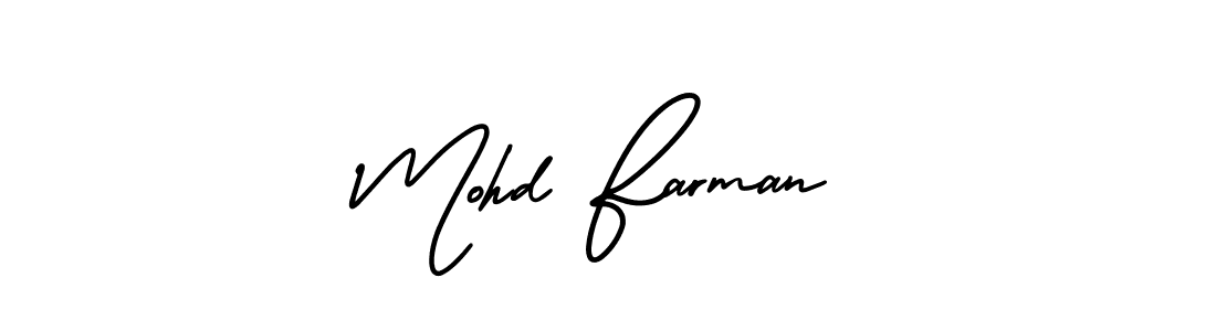 How to make Mohd Farman signature? AmerikaSignatureDemo-Regular is a professional autograph style. Create handwritten signature for Mohd Farman name. Mohd Farman signature style 3 images and pictures png