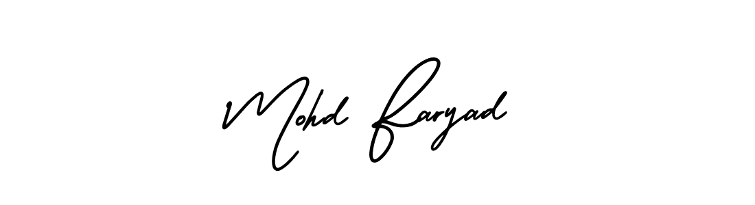 Make a short Mohd Faryad signature style. Manage your documents anywhere anytime using AmerikaSignatureDemo-Regular. Create and add eSignatures, submit forms, share and send files easily. Mohd Faryad signature style 3 images and pictures png