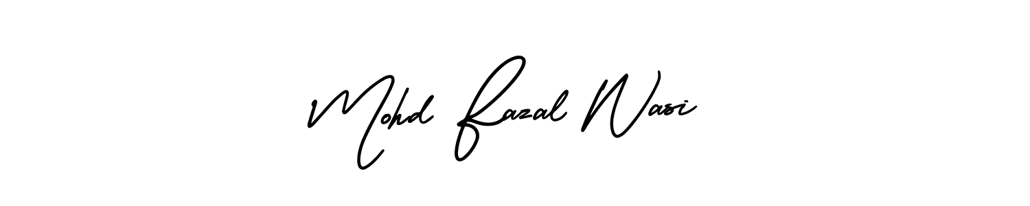 if you are searching for the best signature style for your name Mohd Fazal Wasi. so please give up your signature search. here we have designed multiple signature styles  using AmerikaSignatureDemo-Regular. Mohd Fazal Wasi signature style 3 images and pictures png