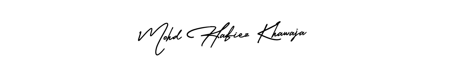 Similarly AmerikaSignatureDemo-Regular is the best handwritten signature design. Signature creator online .You can use it as an online autograph creator for name Mohd Hafiez Khawaja. Mohd Hafiez Khawaja signature style 3 images and pictures png