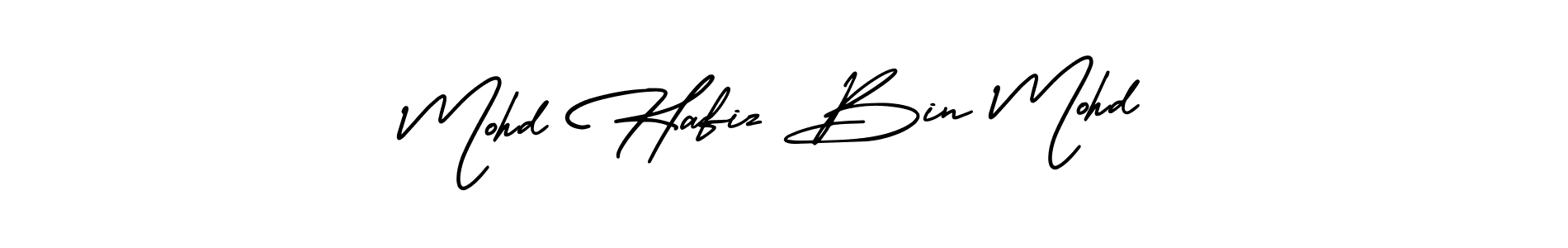 Mohd Hafiz Bin Mohd stylish signature style. Best Handwritten Sign (AmerikaSignatureDemo-Regular) for my name. Handwritten Signature Collection Ideas for my name Mohd Hafiz Bin Mohd. Mohd Hafiz Bin Mohd signature style 3 images and pictures png