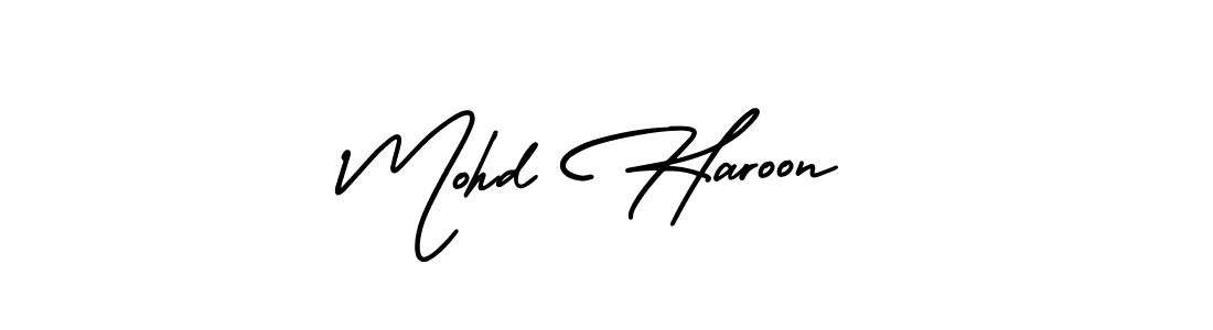 How to make Mohd Haroon name signature. Use AmerikaSignatureDemo-Regular style for creating short signs online. This is the latest handwritten sign. Mohd Haroon signature style 3 images and pictures png