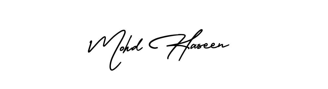 Also You can easily find your signature by using the search form. We will create Mohd Haseen name handwritten signature images for you free of cost using AmerikaSignatureDemo-Regular sign style. Mohd Haseen signature style 3 images and pictures png