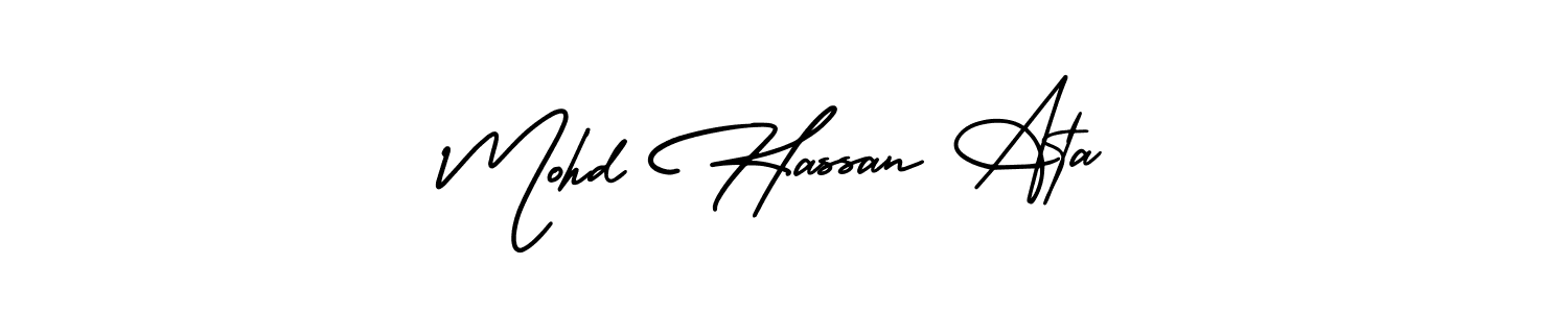 if you are searching for the best signature style for your name Mohd Hassan Ata. so please give up your signature search. here we have designed multiple signature styles  using AmerikaSignatureDemo-Regular. Mohd Hassan Ata signature style 3 images and pictures png