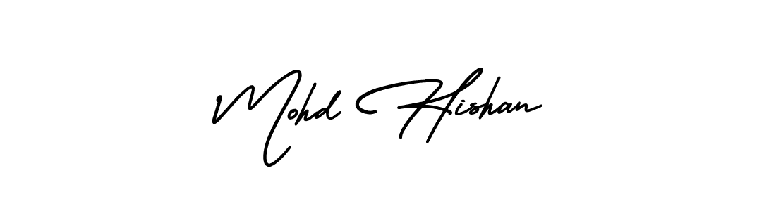Mohd Hishan stylish signature style. Best Handwritten Sign (AmerikaSignatureDemo-Regular) for my name. Handwritten Signature Collection Ideas for my name Mohd Hishan. Mohd Hishan signature style 3 images and pictures png