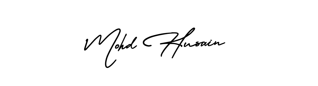 The best way (AmerikaSignatureDemo-Regular) to make a short signature is to pick only two or three words in your name. The name Mohd Husain include a total of six letters. For converting this name. Mohd Husain signature style 3 images and pictures png