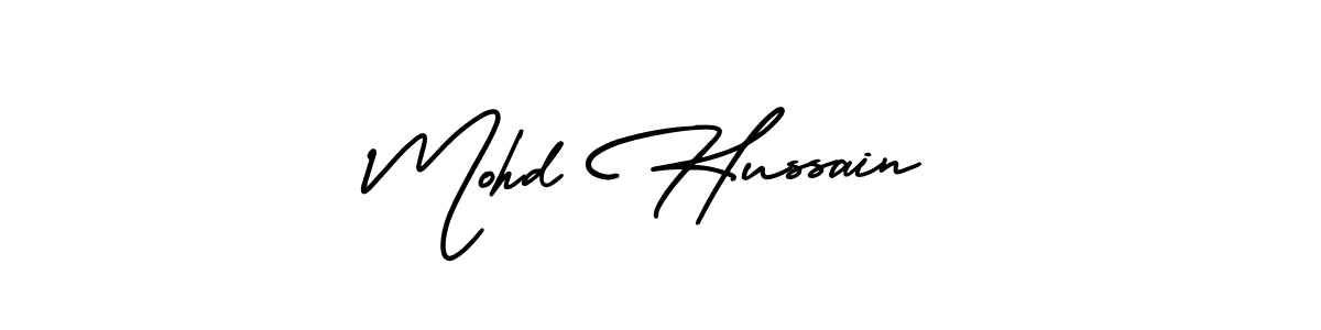 You should practise on your own different ways (AmerikaSignatureDemo-Regular) to write your name (Mohd Hussain) in signature. don't let someone else do it for you. Mohd Hussain signature style 3 images and pictures png