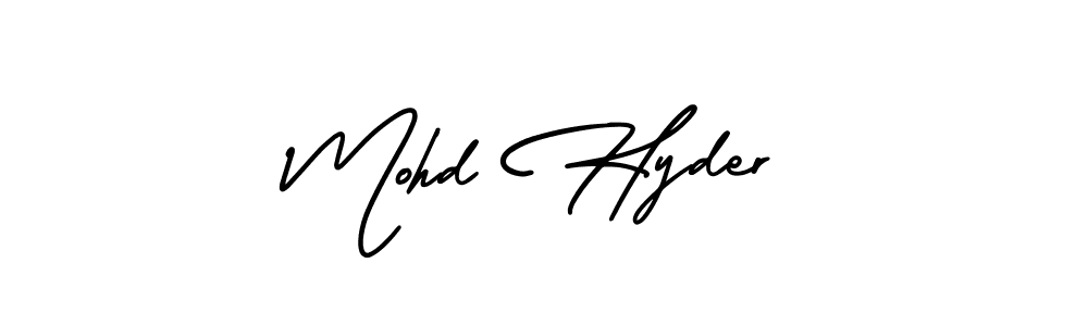 Similarly AmerikaSignatureDemo-Regular is the best handwritten signature design. Signature creator online .You can use it as an online autograph creator for name Mohd Hyder. Mohd Hyder signature style 3 images and pictures png