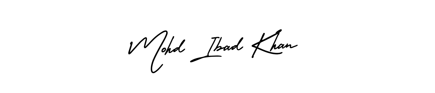 The best way (AmerikaSignatureDemo-Regular) to make a short signature is to pick only two or three words in your name. The name Mohd Ibad Khan include a total of six letters. For converting this name. Mohd Ibad Khan signature style 3 images and pictures png