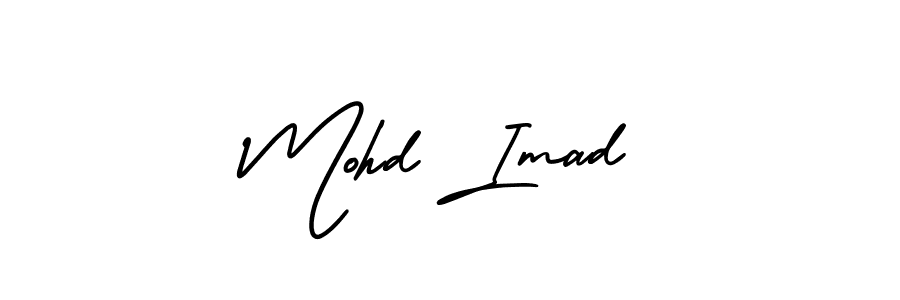 Similarly AmerikaSignatureDemo-Regular is the best handwritten signature design. Signature creator online .You can use it as an online autograph creator for name Mohd Imad. Mohd Imad signature style 3 images and pictures png