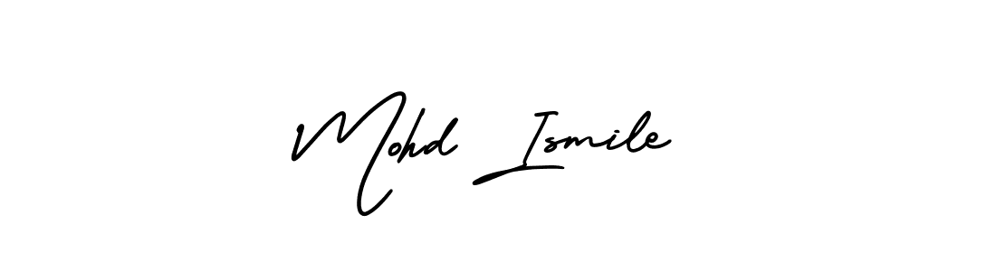 How to make Mohd Ismile name signature. Use AmerikaSignatureDemo-Regular style for creating short signs online. This is the latest handwritten sign. Mohd Ismile signature style 3 images and pictures png