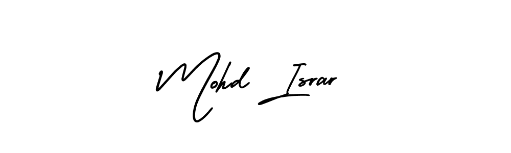 Use a signature maker to create a handwritten signature online. With this signature software, you can design (AmerikaSignatureDemo-Regular) your own signature for name Mohd Israr. Mohd Israr signature style 3 images and pictures png