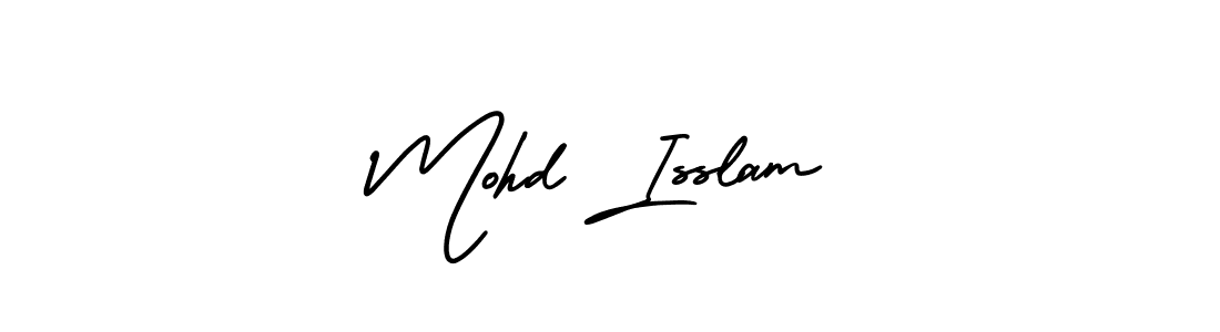 This is the best signature style for the Mohd Isslam name. Also you like these signature font (AmerikaSignatureDemo-Regular). Mix name signature. Mohd Isslam signature style 3 images and pictures png