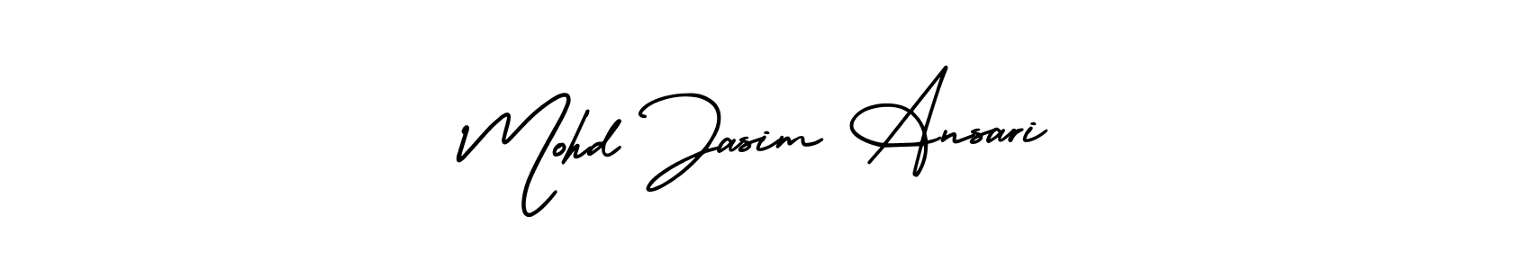 The best way (AmerikaSignatureDemo-Regular) to make a short signature is to pick only two or three words in your name. The name Mohd Jasim Ansari include a total of six letters. For converting this name. Mohd Jasim Ansari signature style 3 images and pictures png