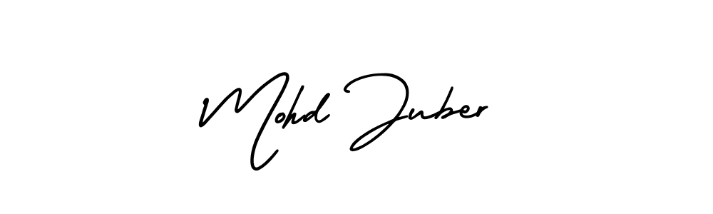 It looks lik you need a new signature style for name Mohd Juber. Design unique handwritten (AmerikaSignatureDemo-Regular) signature with our free signature maker in just a few clicks. Mohd Juber signature style 3 images and pictures png