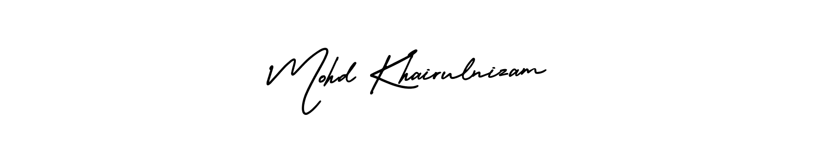 Similarly AmerikaSignatureDemo-Regular is the best handwritten signature design. Signature creator online .You can use it as an online autograph creator for name Mohd Khairulnizam. Mohd Khairulnizam signature style 3 images and pictures png