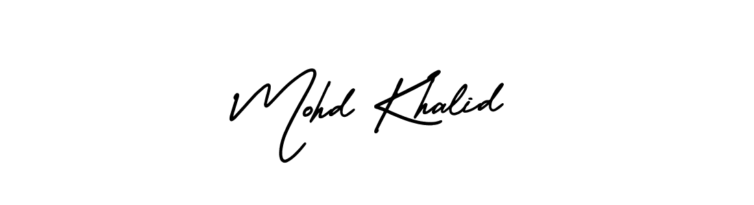 Create a beautiful signature design for name Mohd Khalid. With this signature (AmerikaSignatureDemo-Regular) fonts, you can make a handwritten signature for free. Mohd Khalid signature style 3 images and pictures png