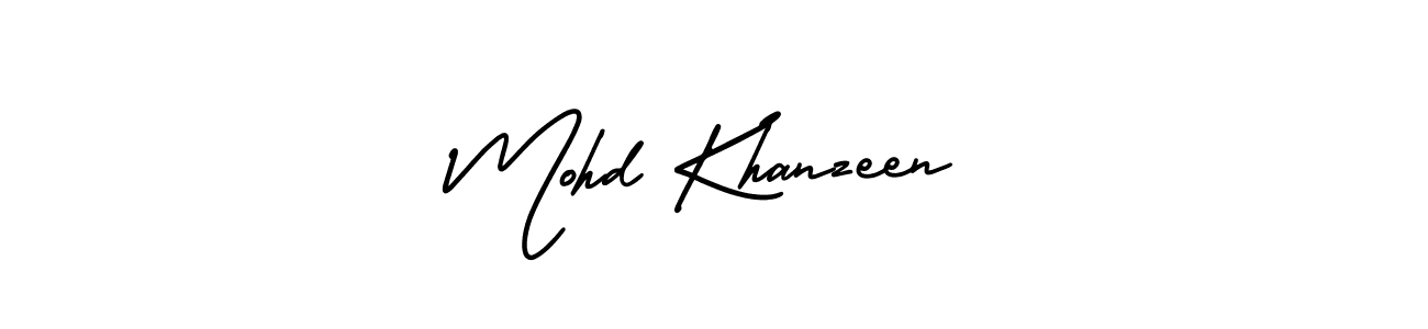 Use a signature maker to create a handwritten signature online. With this signature software, you can design (AmerikaSignatureDemo-Regular) your own signature for name Mohd Khanzeen. Mohd Khanzeen signature style 3 images and pictures png