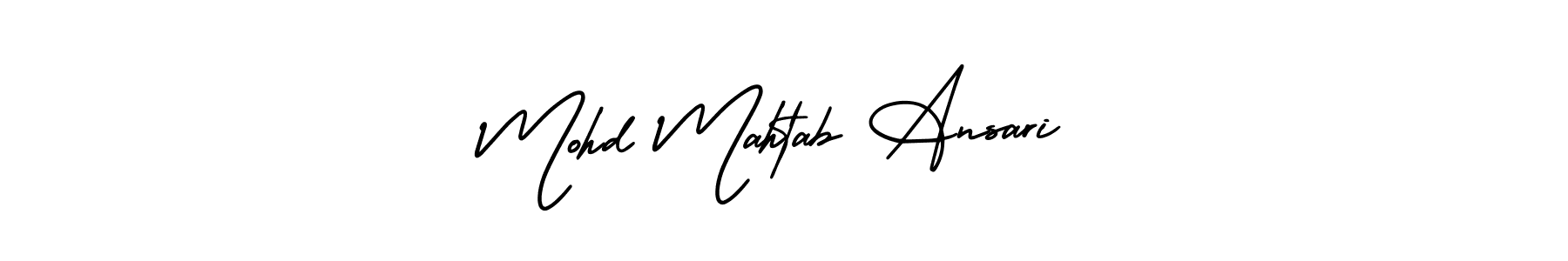 AmerikaSignatureDemo-Regular is a professional signature style that is perfect for those who want to add a touch of class to their signature. It is also a great choice for those who want to make their signature more unique. Get Mohd Mahtab Ansari name to fancy signature for free. Mohd Mahtab Ansari signature style 3 images and pictures png