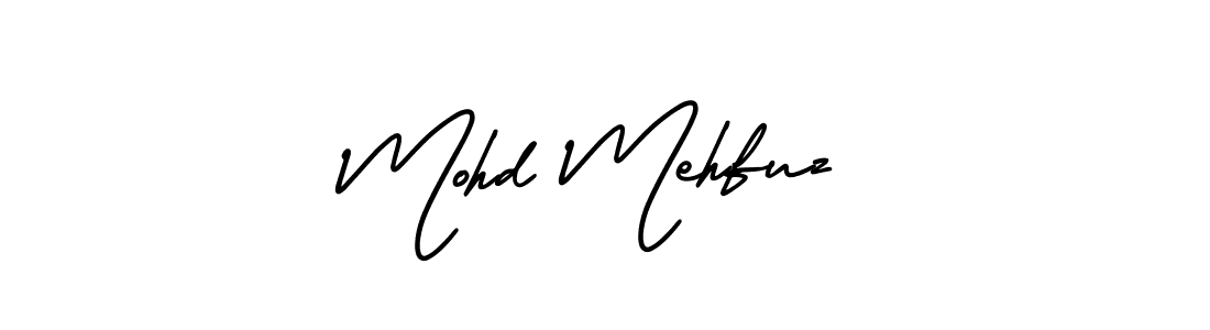 How to Draw Mohd Mehfuz signature style? AmerikaSignatureDemo-Regular is a latest design signature styles for name Mohd Mehfuz. Mohd Mehfuz signature style 3 images and pictures png