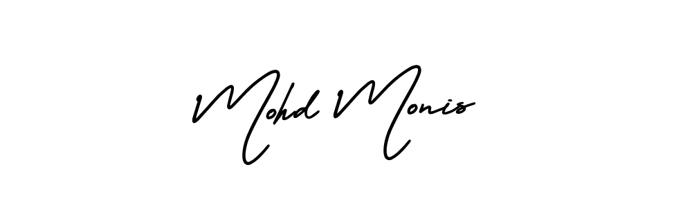 Design your own signature with our free online signature maker. With this signature software, you can create a handwritten (AmerikaSignatureDemo-Regular) signature for name Mohd Monis. Mohd Monis signature style 3 images and pictures png