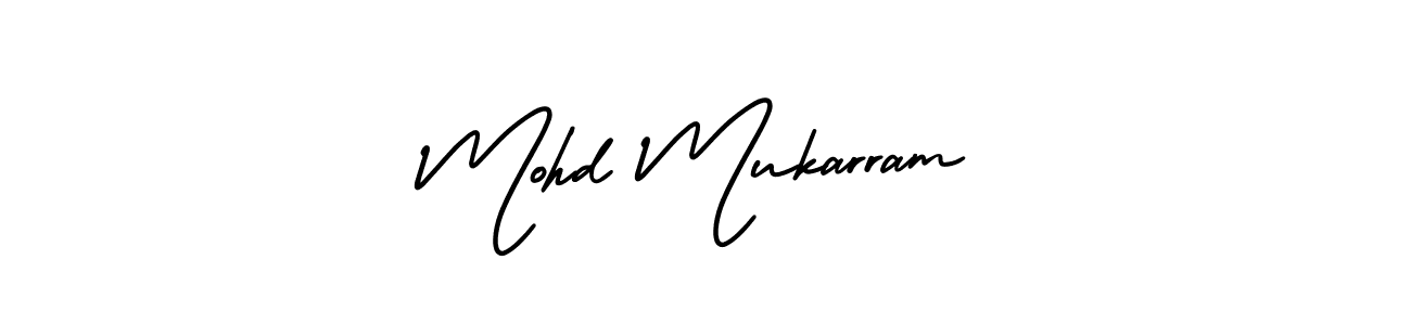 Make a beautiful signature design for name Mohd Mukarram. With this signature (AmerikaSignatureDemo-Regular) style, you can create a handwritten signature for free. Mohd Mukarram signature style 3 images and pictures png