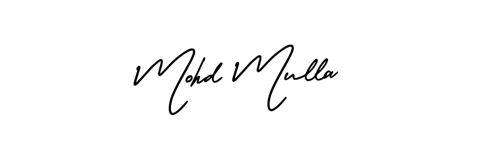 How to Draw Mohd Mulla signature style? AmerikaSignatureDemo-Regular is a latest design signature styles for name Mohd Mulla. Mohd Mulla signature style 3 images and pictures png