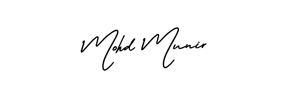 Design your own signature with our free online signature maker. With this signature software, you can create a handwritten (AmerikaSignatureDemo-Regular) signature for name Mohd Munir. Mohd Munir signature style 3 images and pictures png
