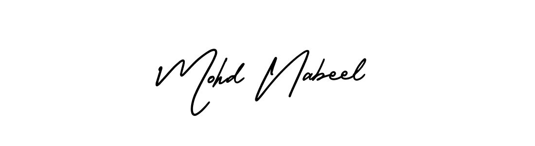 Create a beautiful signature design for name Mohd Nabeel. With this signature (AmerikaSignatureDemo-Regular) fonts, you can make a handwritten signature for free. Mohd Nabeel signature style 3 images and pictures png