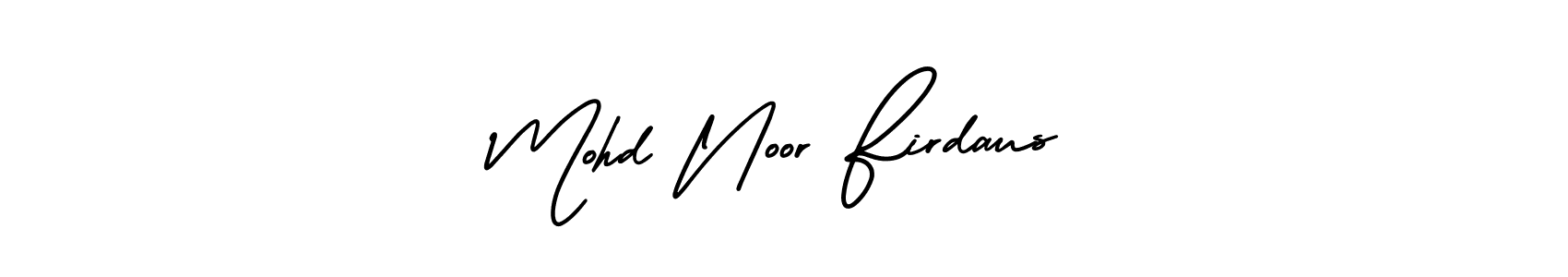 if you are searching for the best signature style for your name Mohd Noor Firdaus. so please give up your signature search. here we have designed multiple signature styles  using AmerikaSignatureDemo-Regular. Mohd Noor Firdaus signature style 3 images and pictures png