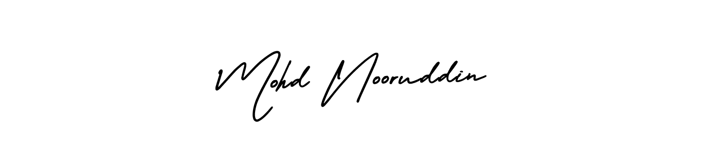 Use a signature maker to create a handwritten signature online. With this signature software, you can design (AmerikaSignatureDemo-Regular) your own signature for name Mohd Nooruddin. Mohd Nooruddin signature style 3 images and pictures png