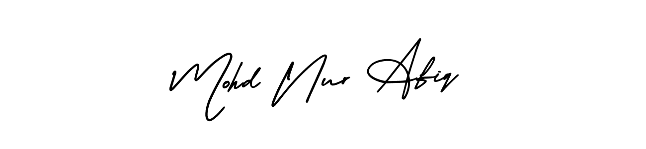 How to make Mohd Nur Afiq signature? AmerikaSignatureDemo-Regular is a professional autograph style. Create handwritten signature for Mohd Nur Afiq name. Mohd Nur Afiq signature style 3 images and pictures png