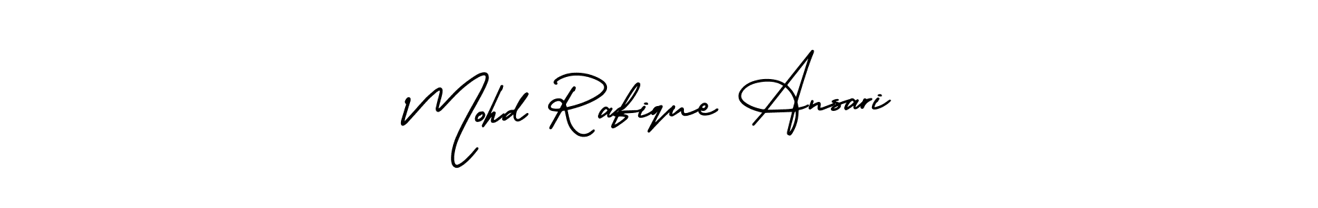 Make a short Mohd Rafique Ansari signature style. Manage your documents anywhere anytime using AmerikaSignatureDemo-Regular. Create and add eSignatures, submit forms, share and send files easily. Mohd Rafique Ansari signature style 3 images and pictures png