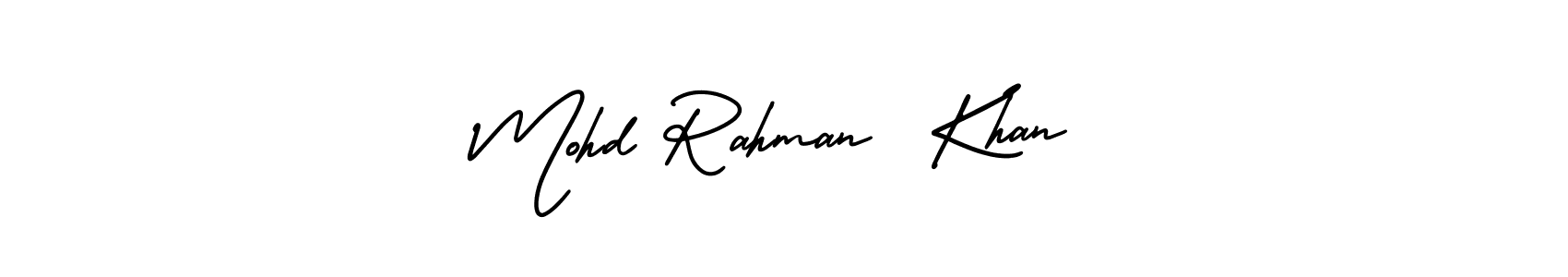 Similarly AmerikaSignatureDemo-Regular is the best handwritten signature design. Signature creator online .You can use it as an online autograph creator for name Mohd Rahman  Khan. Mohd Rahman  Khan signature style 3 images and pictures png