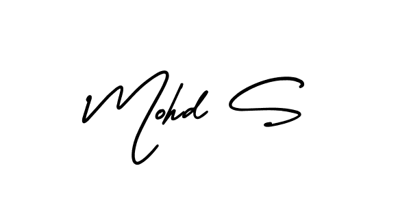 Create a beautiful signature design for name Mohd S. With this signature (AmerikaSignatureDemo-Regular) fonts, you can make a handwritten signature for free. Mohd S signature style 3 images and pictures png