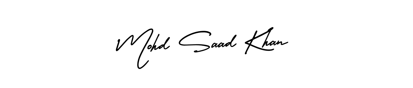 How to make Mohd Saad Khan name signature. Use AmerikaSignatureDemo-Regular style for creating short signs online. This is the latest handwritten sign. Mohd Saad Khan signature style 3 images and pictures png